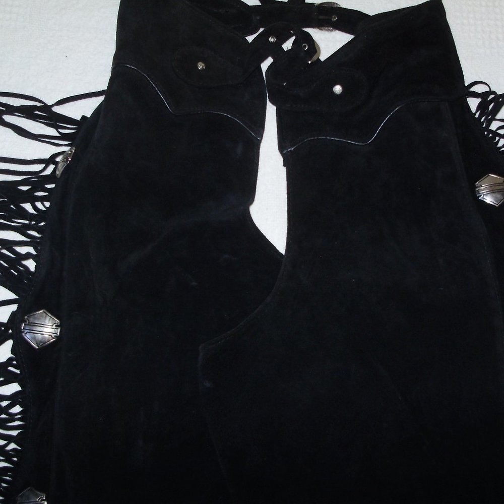 Harley Davidson Suede Motorcycle Chaps, Size L